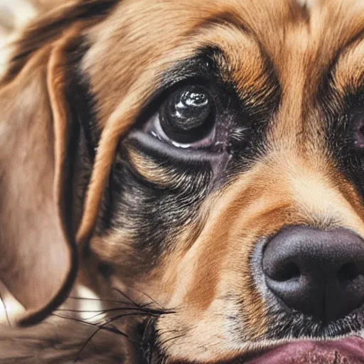 Image similar to ultra detailed photo of a dog with human skin