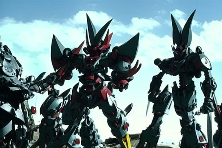 Image similar to gurren lagann in a still from the movie district 9 ( 2 0 0 9 ) directed, by neill blomkamp, post processed