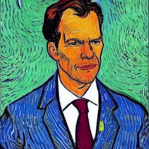 Prompt: premier rutte in the style of vincent van gogh