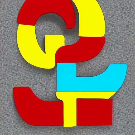 Image similar to letter g, capital g, g, circular shape, segmented with different colors