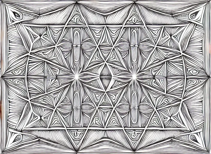 Image similar to symmetry! humans, intricate filigree, elegant, highly detailed, concept art, smooth, sharp focus, lineart, illustration, 3 d occlusion, thinline with black on white on gray, 8 k