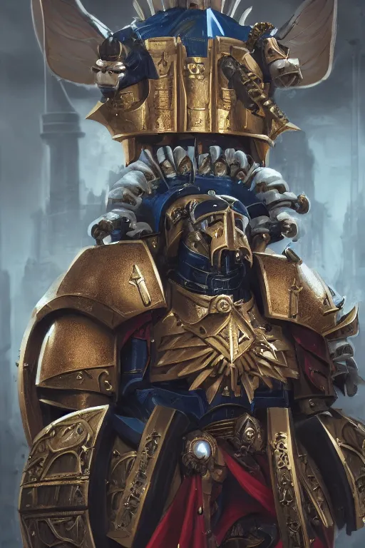 Image similar to queen portrait heros warhammer 4 0 k horus heresy fanart - the primarchs emperor by johannes helgeson animated with vfx concept artist & illustrator global illumination ray tracing hdr fanart arstation zbrush central hardmesh 8 k octane renderer comics stylized