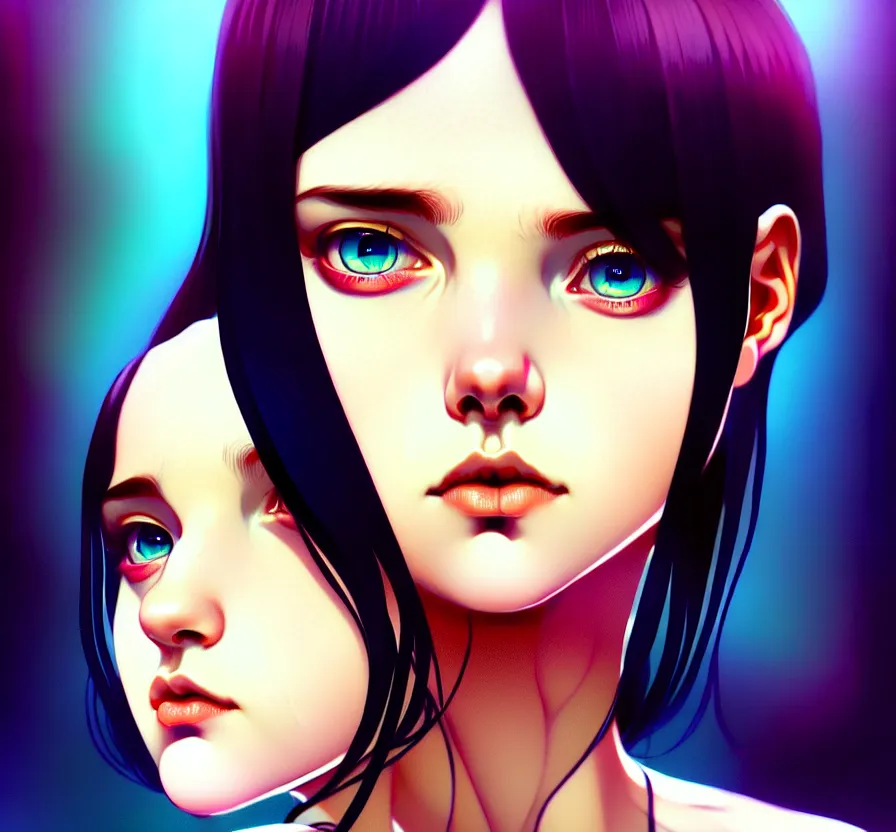 Image similar to a beautiful young british alternative music singer. optical illusion art by ilya kuvshinov lois van baarle ross tran range murata artgerm katsuhiro otomo norman rockwell. highly detailed intricately sharp focus mystically trending deviantart, pinterest, vogue italia, unreal engine 5, 4 k uhd image