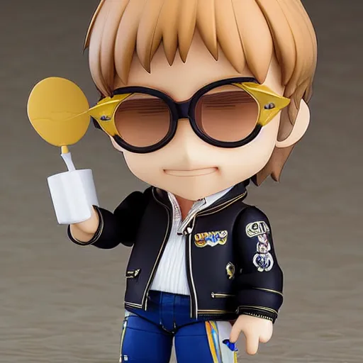 Image similar to elton john, nendoroid, figurine, detailed product photo