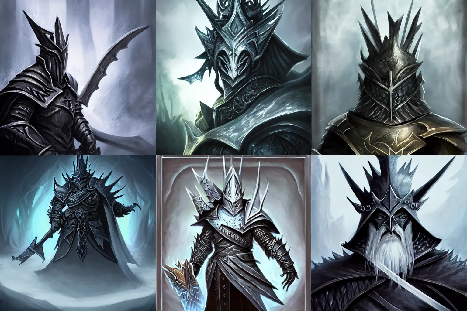 Prompt: Witch King Portrait in style League of Legends