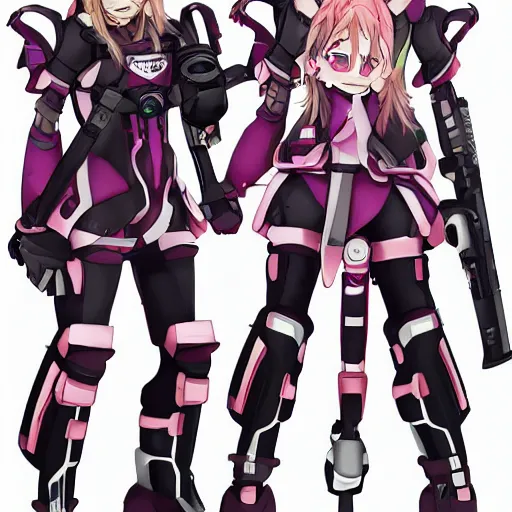 Image similar to astolfo in jetstream sam's exosuit