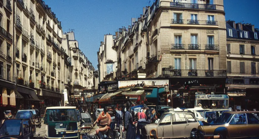 Image similar to Paris!!! in the 1980s!!!! still photograph! kodak kodacolor 200