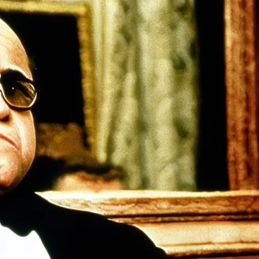 Image similar to movie still of danny devito in the godfather