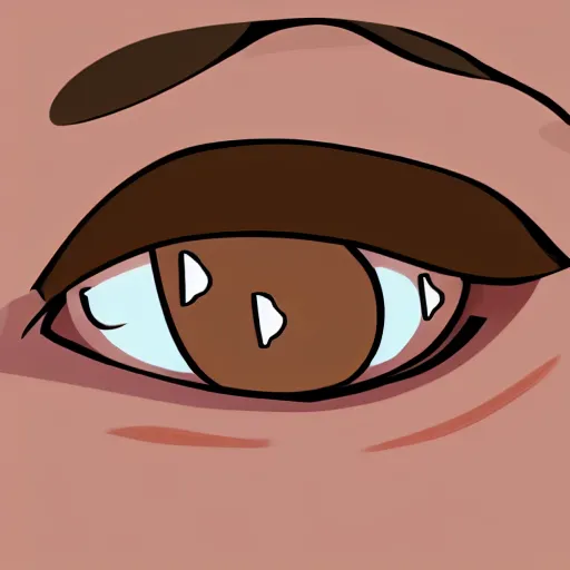 Prompt: a girl character is wearing bar soap on her eyes