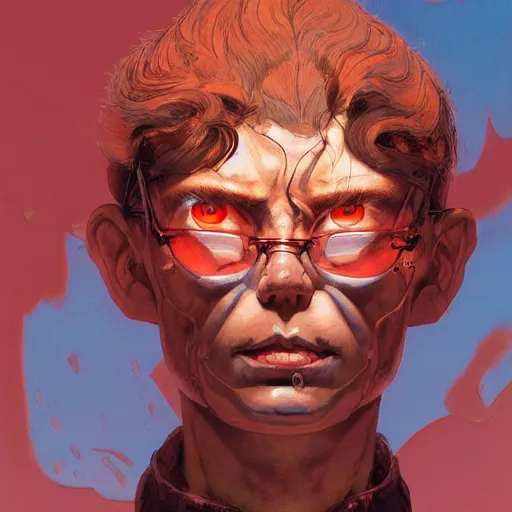 Image similar to prompt : soviet doomer portrait soft light painted by james jean and katsuhiro otomo and erik jones, inspired by akira anime, smooth face feature, intricate oil painting, high detail illustration, sharp high detail, manga and anime 1 9 9 9