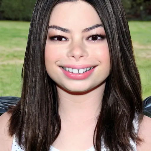 Prompt: miranda cosgrove, as a bobblehead figure, ebay photo