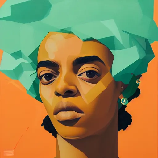 Prompt: Solange profile picture by Sachin Teng, asymmetrical, Organic Painting , Matte Painting, geometric shapes, hard edges, graffiti, street art:2 by Sachin Teng:4