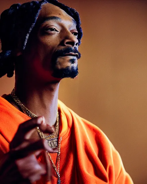 Prompt: Snoop Dogg in the role of Goku, film still, amazing short, 8K, IMAX, ultra detailed