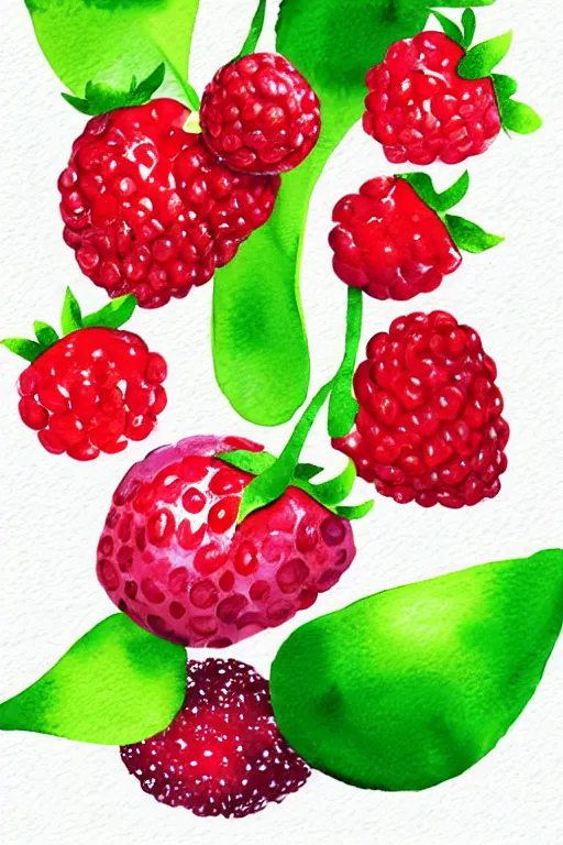 Image similar to minimalist watercolor art of a berry, illustration, vector art