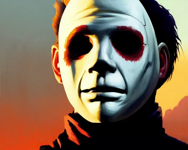 Prompt: highly detailed portrait of michael myers, in gta v, stephen bliss, unreal engine, fantasy art by greg rutkowski, loish, rhads, ferdinand knab, makoto shinkai and lois van baarle, ilya kuvshinov, rossdraws, tom bagshaw, global illumination, radiant light, detailed and intricate environment