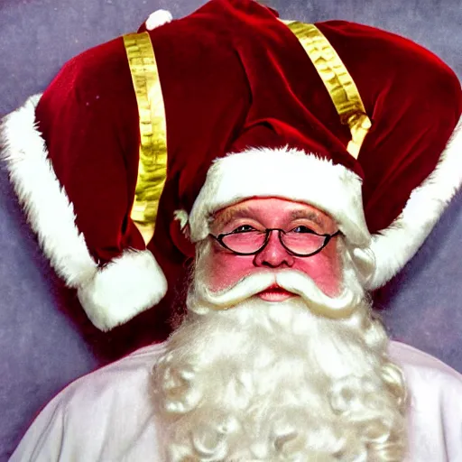 Prompt: vintage government santa autopsy photos