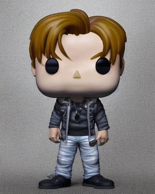 Image similar to full body 3d render of Park Jimin as a funko pop, studio lighting, white background, blender, trending on artstation, 8k, highly detailed , intricate details