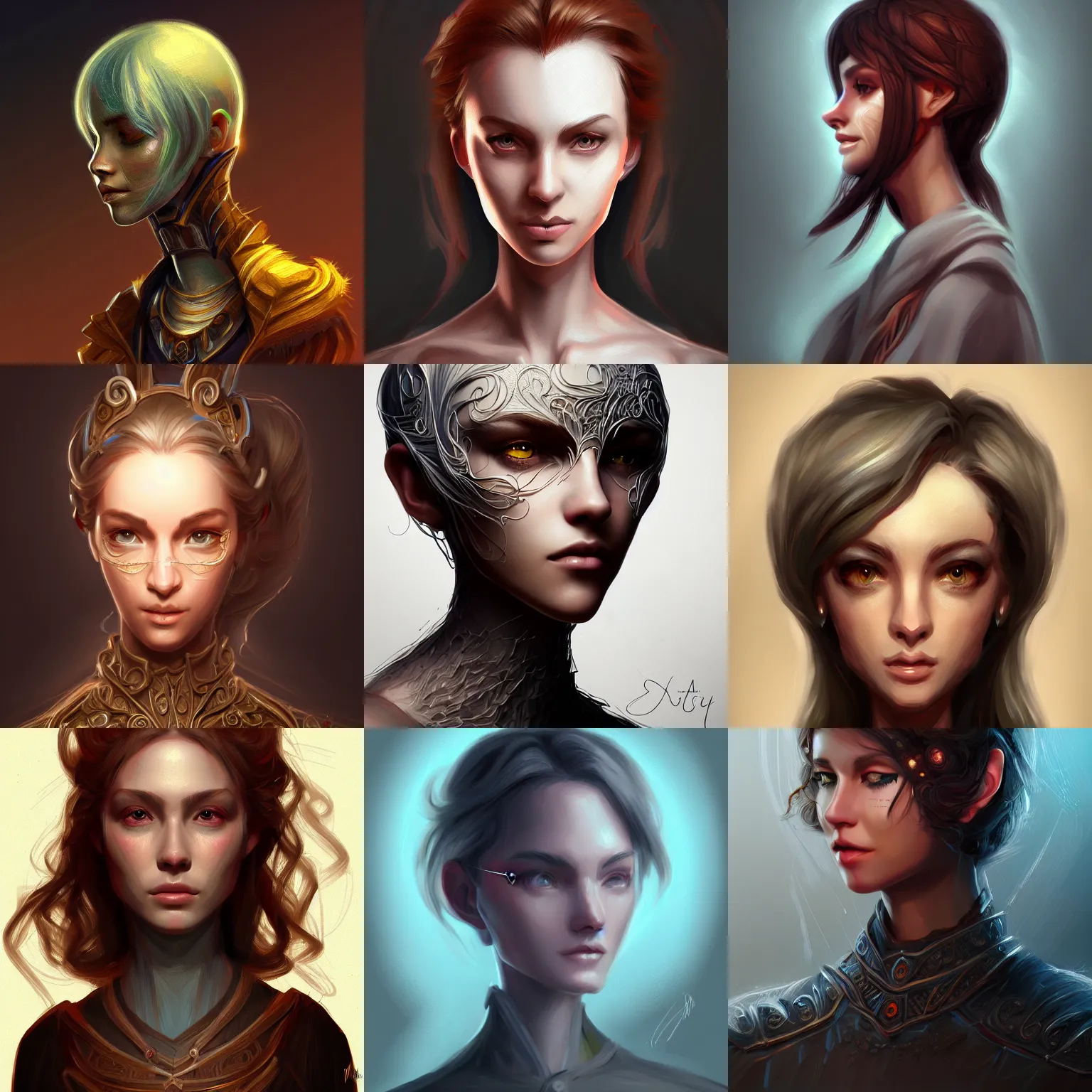 Prompt: character concept portrait of stable diffusion ai ( me! ). intricate, elegant, highly detailed, digital painting, artstation, concept art, smooth, sharp focus, illustration, art by stable diffusion ai's favorite artists