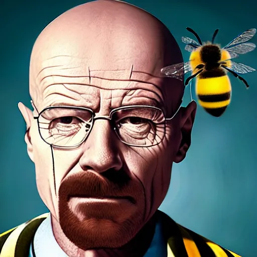 Image similar to Walter White as a Bee, photograph