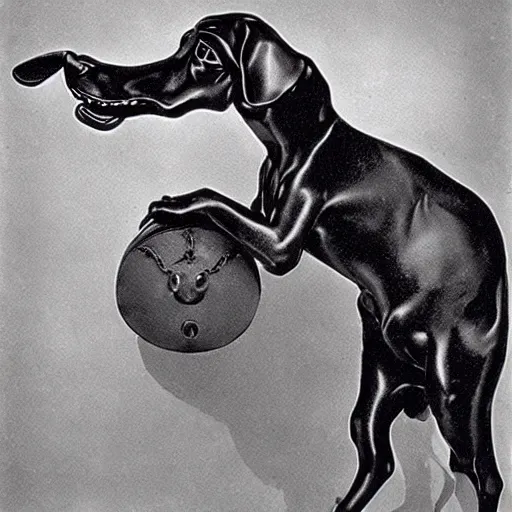 Prompt: a dog by salvador dali