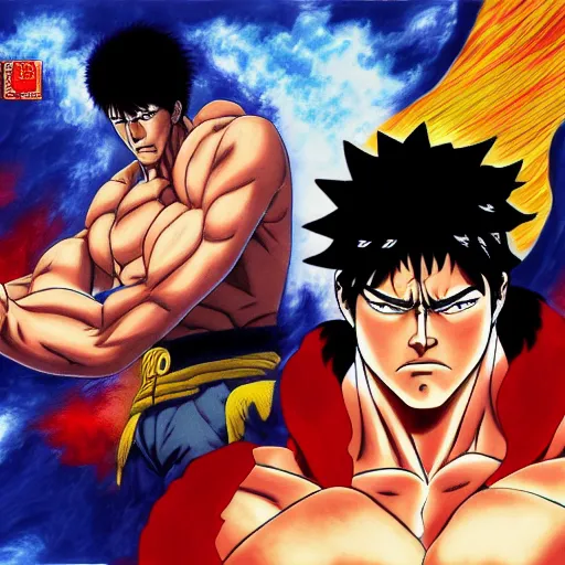 Image similar to fist of the north star, digital painting masterpiece, painted by joji morikawa, by osamu tezuka, by yukito kishiro, by ikuto yamashita, 4 k wallpaper, beautiful, gorgeous