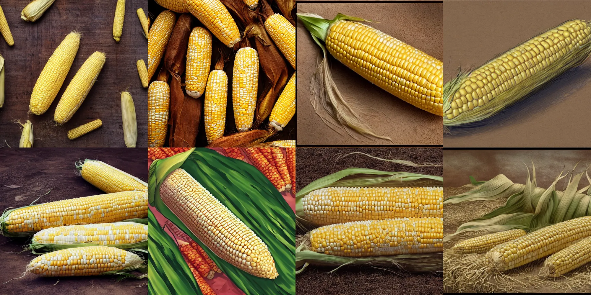 Prompt: the last cob of corn to ever exist, realistic, 4k