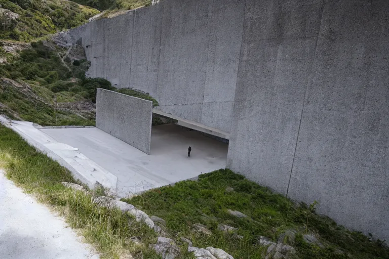 Image similar to Laboratory building embedded into quarry by Tadao Ando