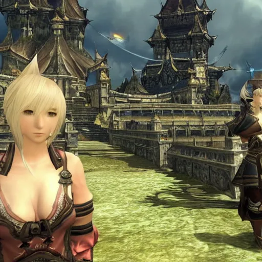 Image similar to did you know that the critically acclaimed mmorpg final fantasy xiv has a free trial, and includes the entirety of a realm reborn and the award - winning heavensward expansion up to level 6 0 with no restrictions on playtime?