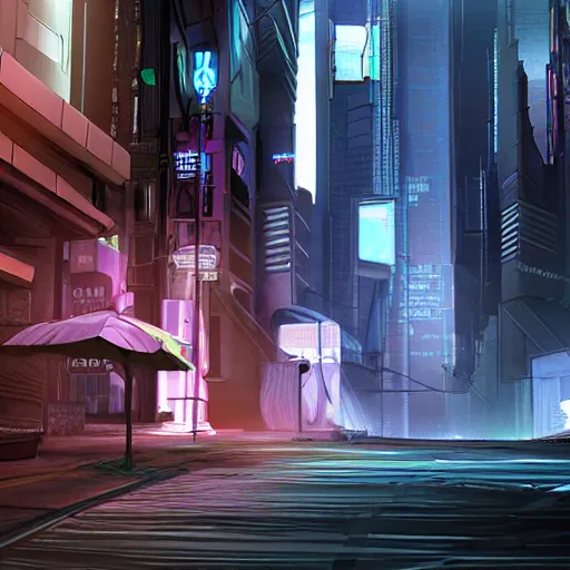 Image similar to 3 d render low cyberpunk futuristic street digital art sketch