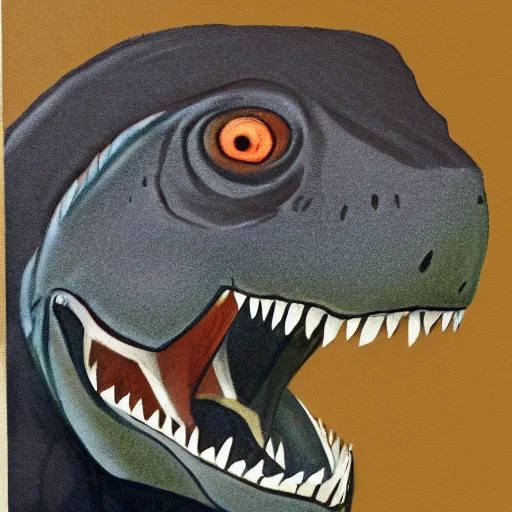 Image similar to a trex portrait