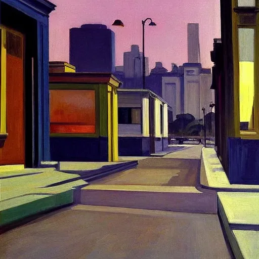 Image similar to São Paulo painted by Edward Hopper