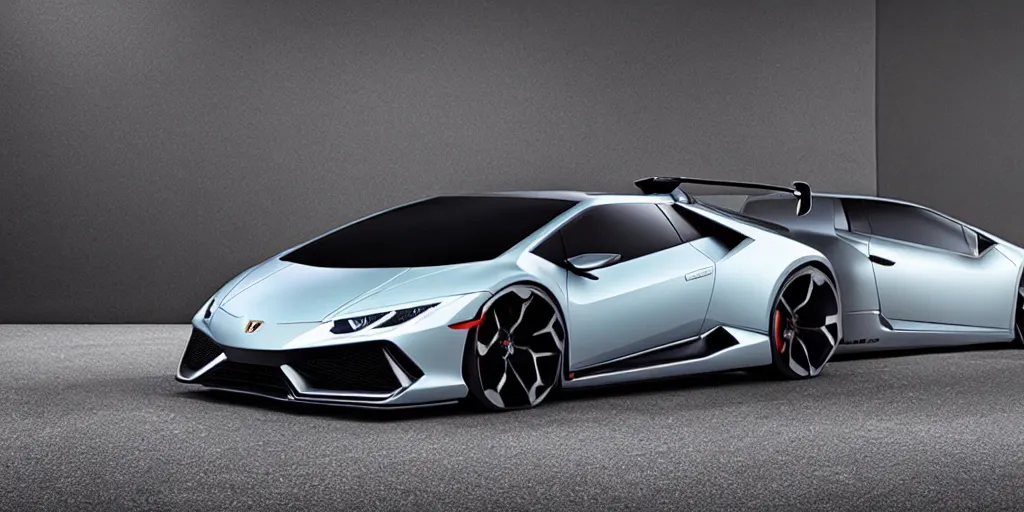 Image similar to a honda civic in the shape of lamborghini huracan concept car