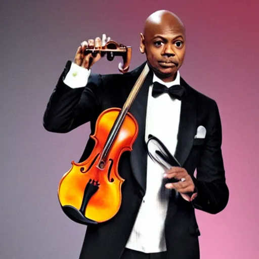 Image similar to dave chappelle playing a violin