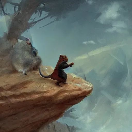 Prompt: A Hamster riding another hamster, Graceful body structure,cute,Symmetrical face,highly detailed,elegant,Marc Simonetti and Caspar David Friedrich, Trending on artstation,depicted as a scifi scene