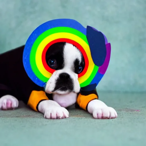 Image similar to rainbow puppy