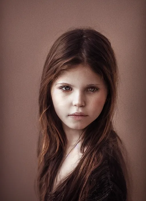 Prompt: portrait of a beautiful girl by Dennis Sedov