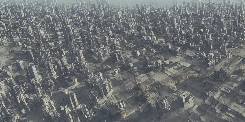 Image similar to city on jupiter, get a bird's - eye view, fantasy, unreal engine, octane, very detail