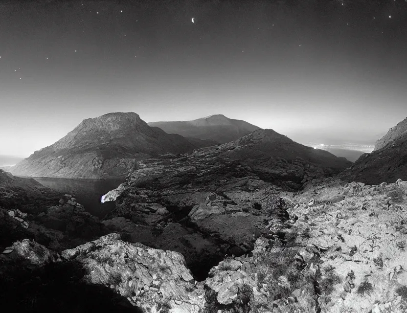 Image similar to wanderer, eerie, greek fantasy panorama, a magnificent lizard ghost giant above the magic shining river styx, at night, otherworldly, ghost giant above the horizon, stanley kubrick, 1 7 mm, wide shot, surreal, deep