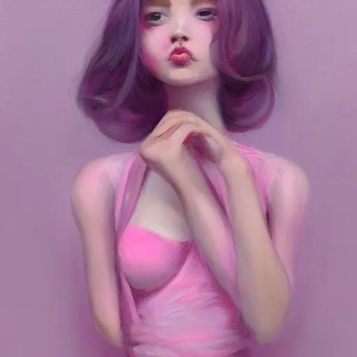 Prompt: soft, pink, trending on artstation