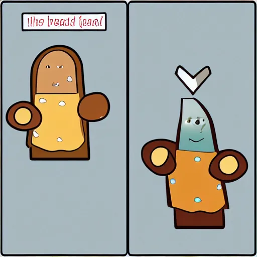 Image similar to [ bread toast ] character