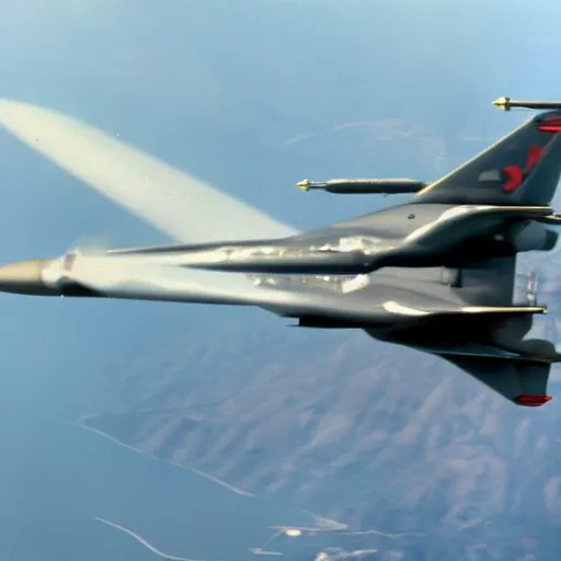 Prompt: A 4K portrait photo of Tom Cruise flying an jet fighter in Top Gun