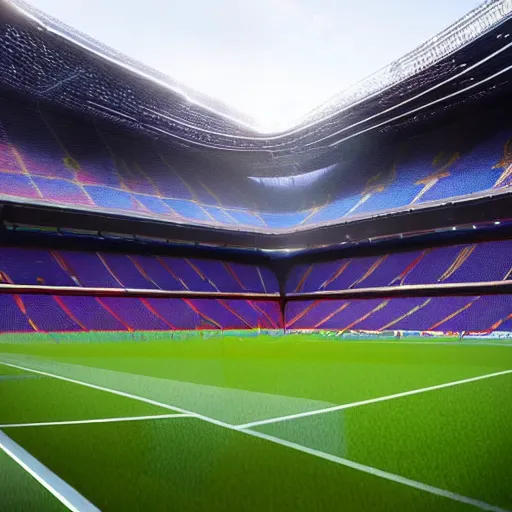 Prompt: Camp Nou in 2070