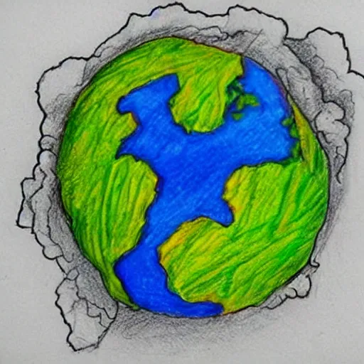 Image similar to the earth in drawing