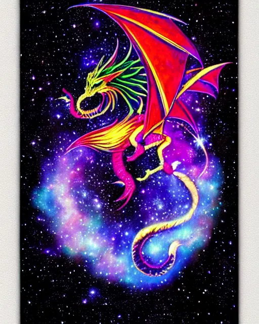 Prompt: cosmic dragon portrait