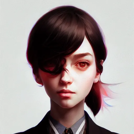 Image similar to a portrait of a beautiful nervous wreck, art by ilya kuvshinov and wlop and artgerm and josan gonzalez, magda torres gurza, digital art, highly detailed, intricate, sharp focus, trending on artstation hq, deviantart, pinterest, unreal engine 5, 4 k uhd image