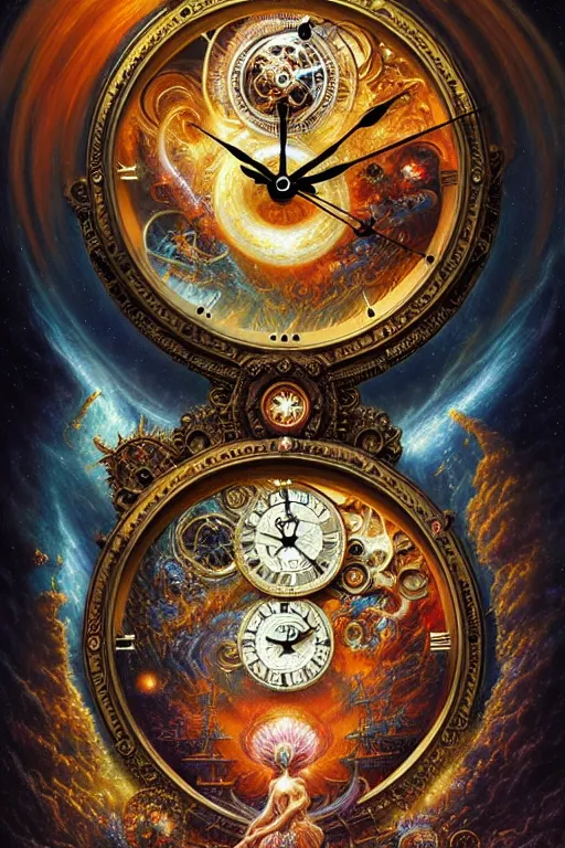 Prompt: intricate Heavenly god tourbillon clocks james gurney, dan luvisi, Petros Afshar, tim hildebrandt, liam wong, Mark Riddick, thomas kinkade, ernst haeckel, dan mumford, trending on artstation, josephine wall, WLOP, cgsociety by Gediminas Pranckevicius, trending on cgsociety and DeviantArt