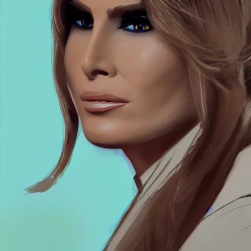 Image similar to melania trump, trending on artstation