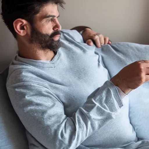 Image similar to man having bowl movement on own pillow