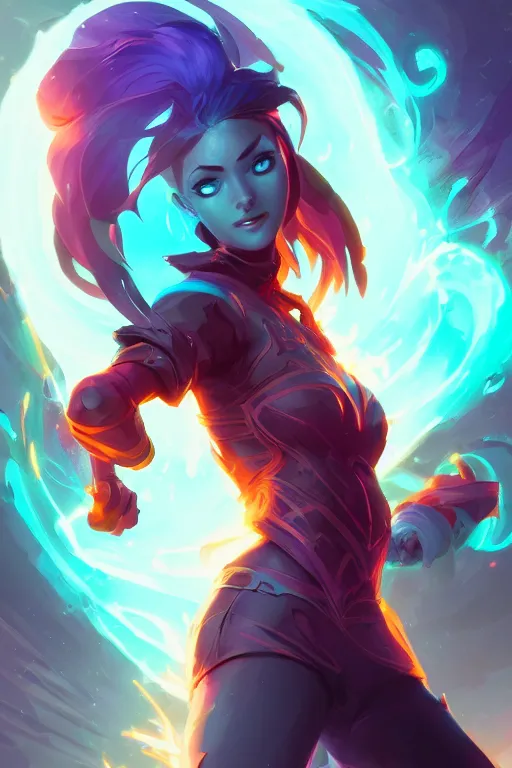 Prompt: zoe league of legends wild rift hero champions arcane magic digital painting bioluminance alena aenami artworks in 4 k design by lois van baarle by sung choi by john kirby artgerm style pascal blanche and magali villeneuve mage fighter assassin