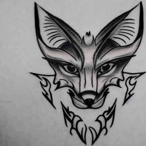 Image similar to demon fox tatoo